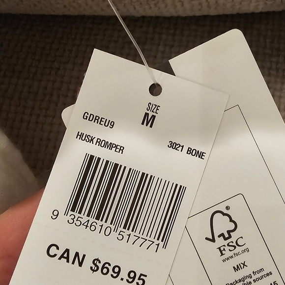 Brand New Rip Curl Romper, 100% cotton, white, NWT, coverup, M - Picture 9 of 10